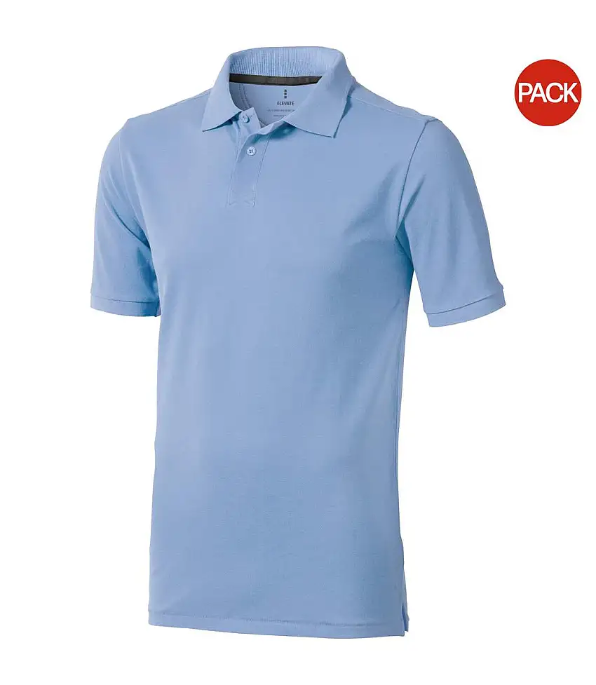 Elevate Mens Calgary Short Sleeve Polo (Pack of 2) (Light Blue) - UTPF2498