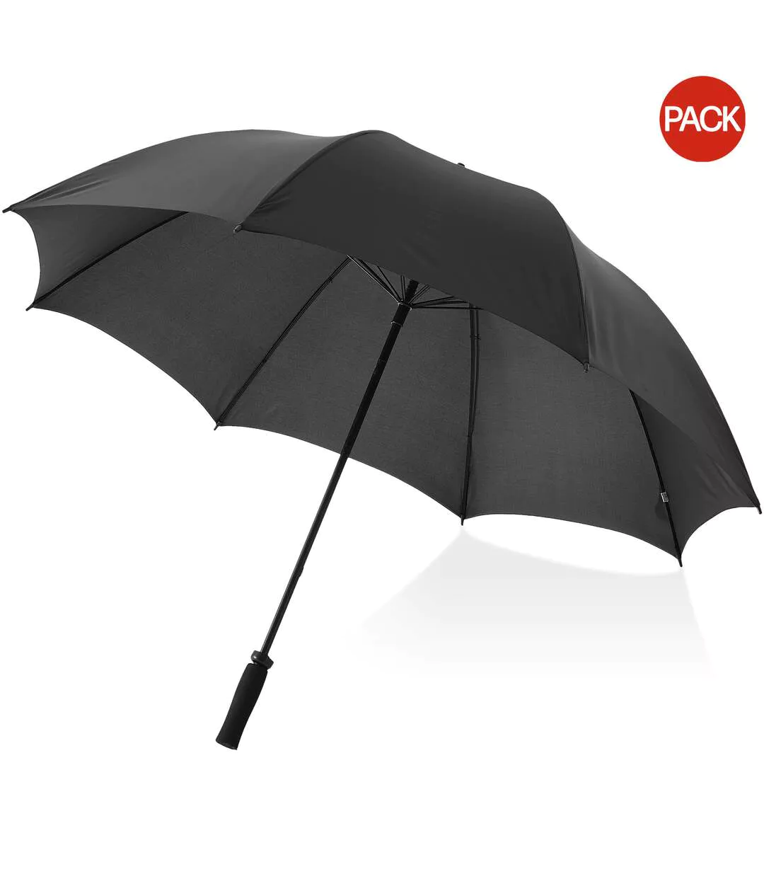 Bullet 30in Yfke Storm Umbrella (Pack of 2) (Solid Black) (One Size) - UTPF2519