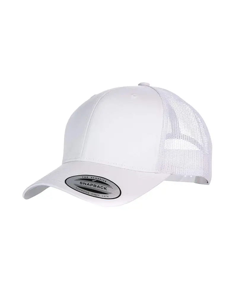 Yupoong Flexfit Retro Snapback Trucker Cap (White/White) - UTRW5391