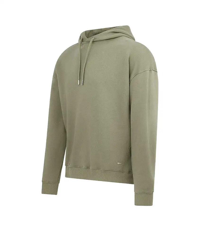 Mens Graphic Loopback Hoodie Green Mallet