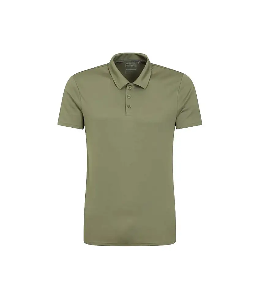 Mens Endurance Isocool Polo Shirt Khaki Green Mountain Warehouse