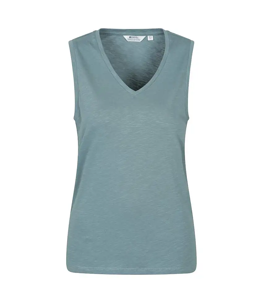 Womens/ladies Whitley V Neck Vest Top Pale Green Mountain Warehouse
