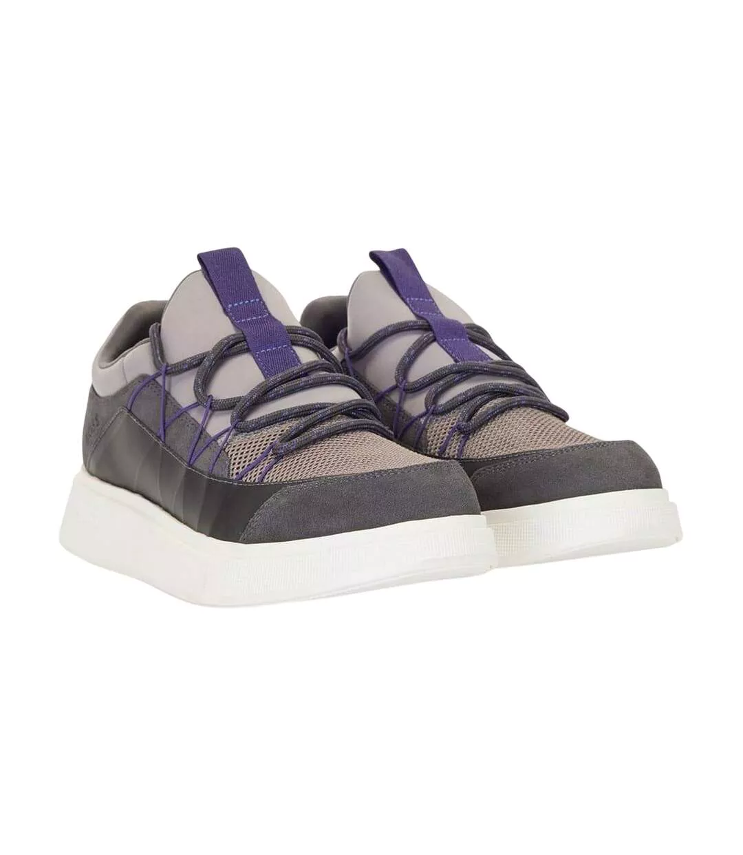 Mens Bulton Leather Running Shoes Grey Hugo Boss