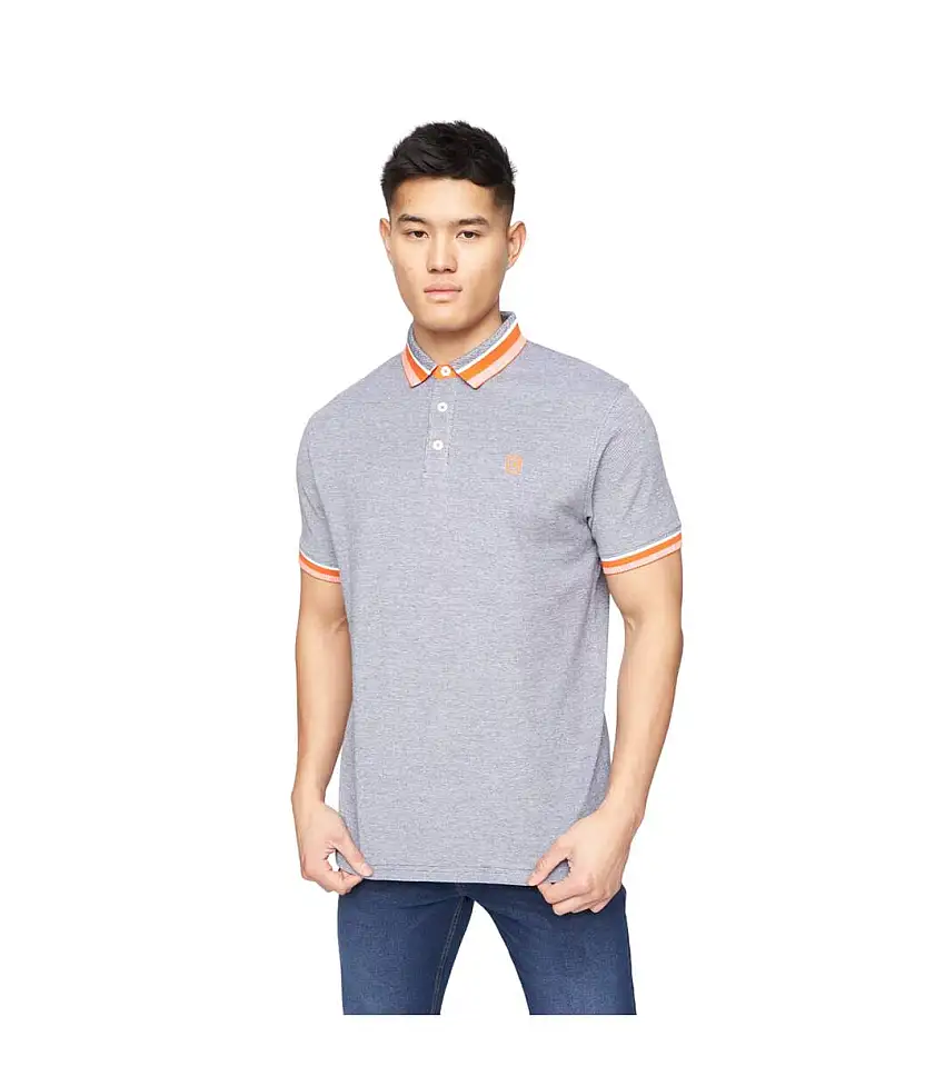 Mens Cratmoore Polo Shirt Dark Grey Marl Crosshatch