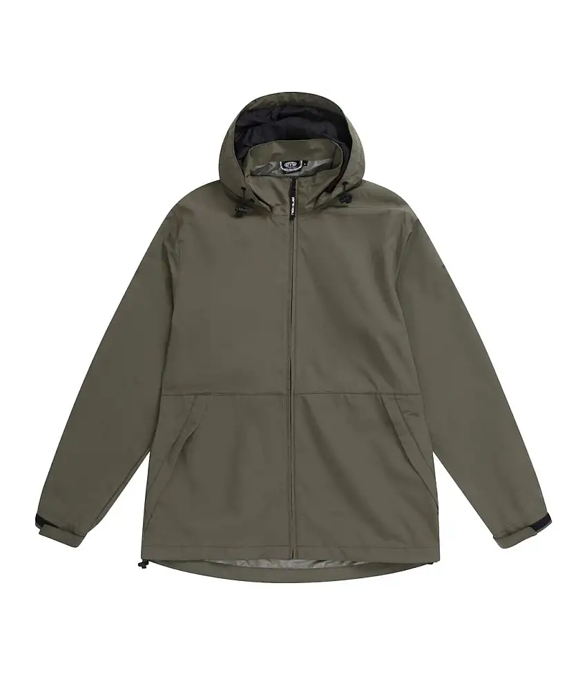 Mens Pace Packable Waterproof Jacket Khaki Green Animal