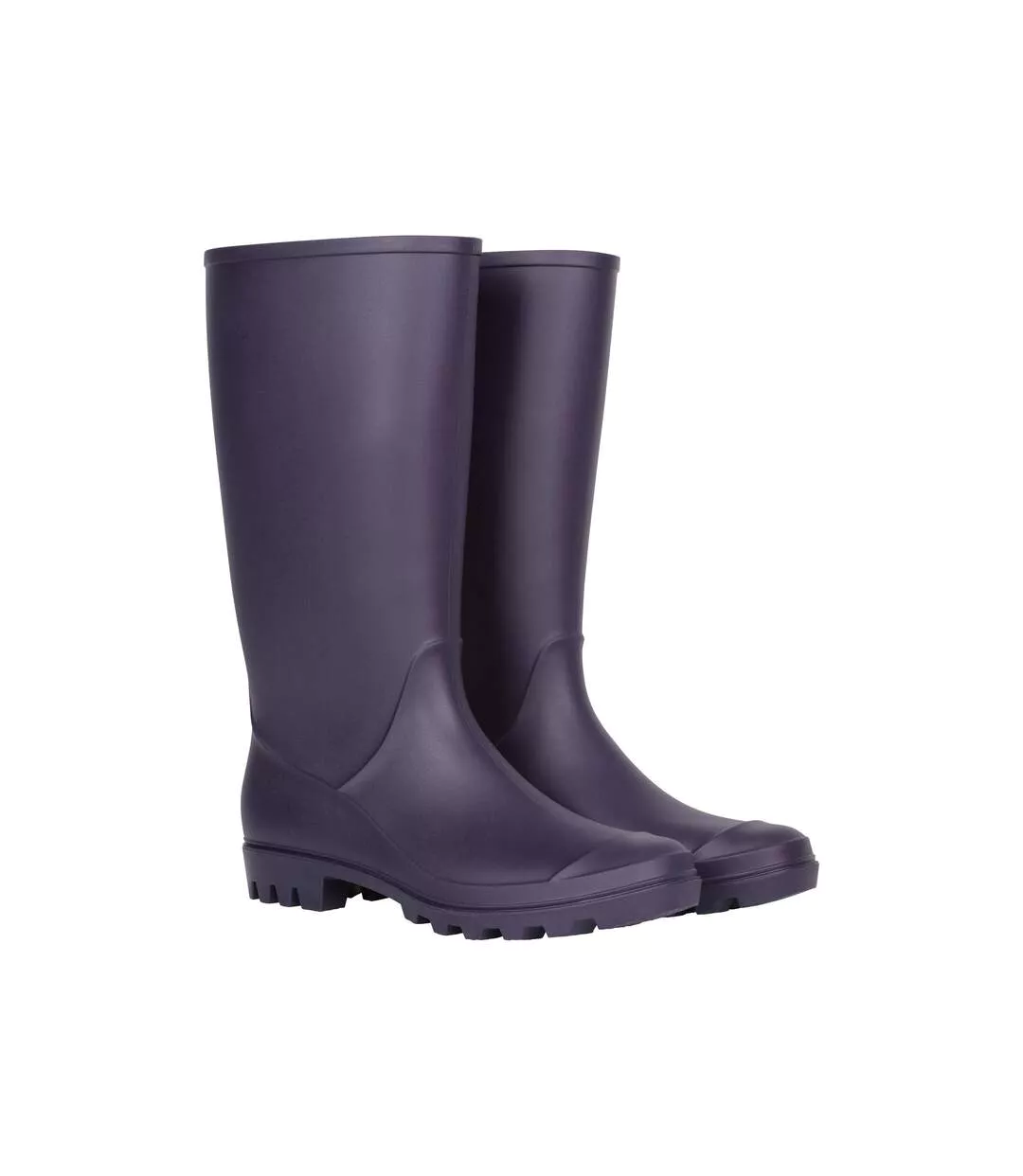 Womens/ladies Splash Wellington Boots Dark Purple Mountain Warehouse