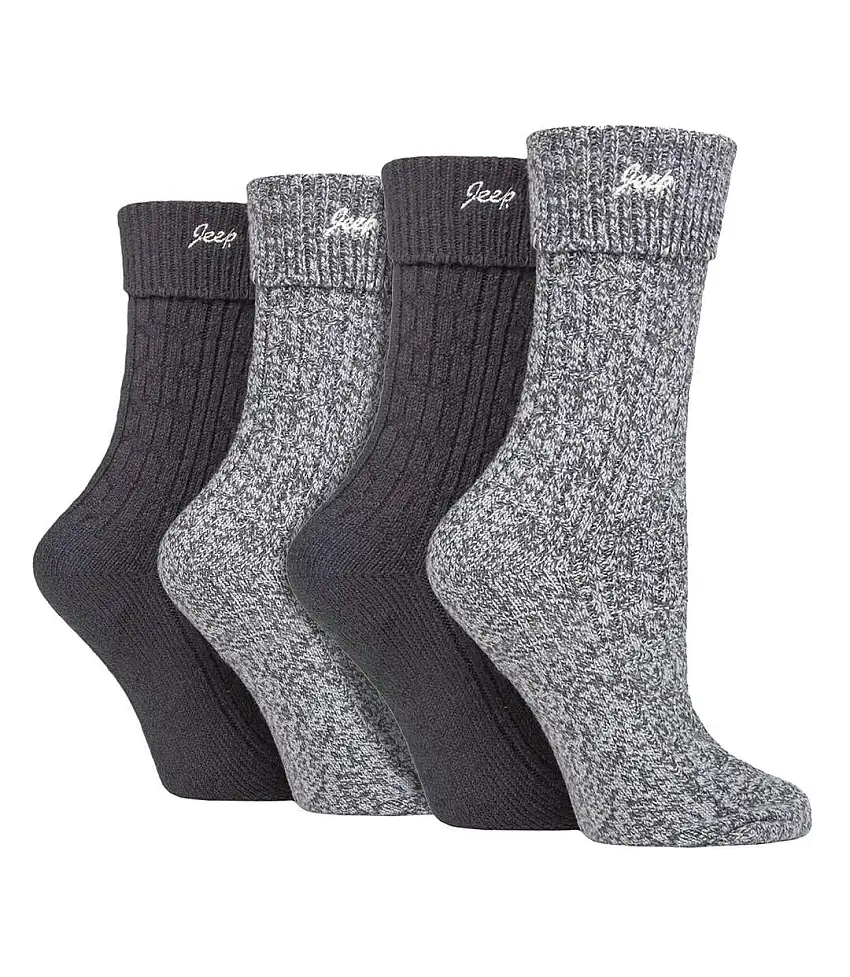 Ladies 4 Pack Super Soft Walking Boot Socks | Outdoor Socks for Hiking