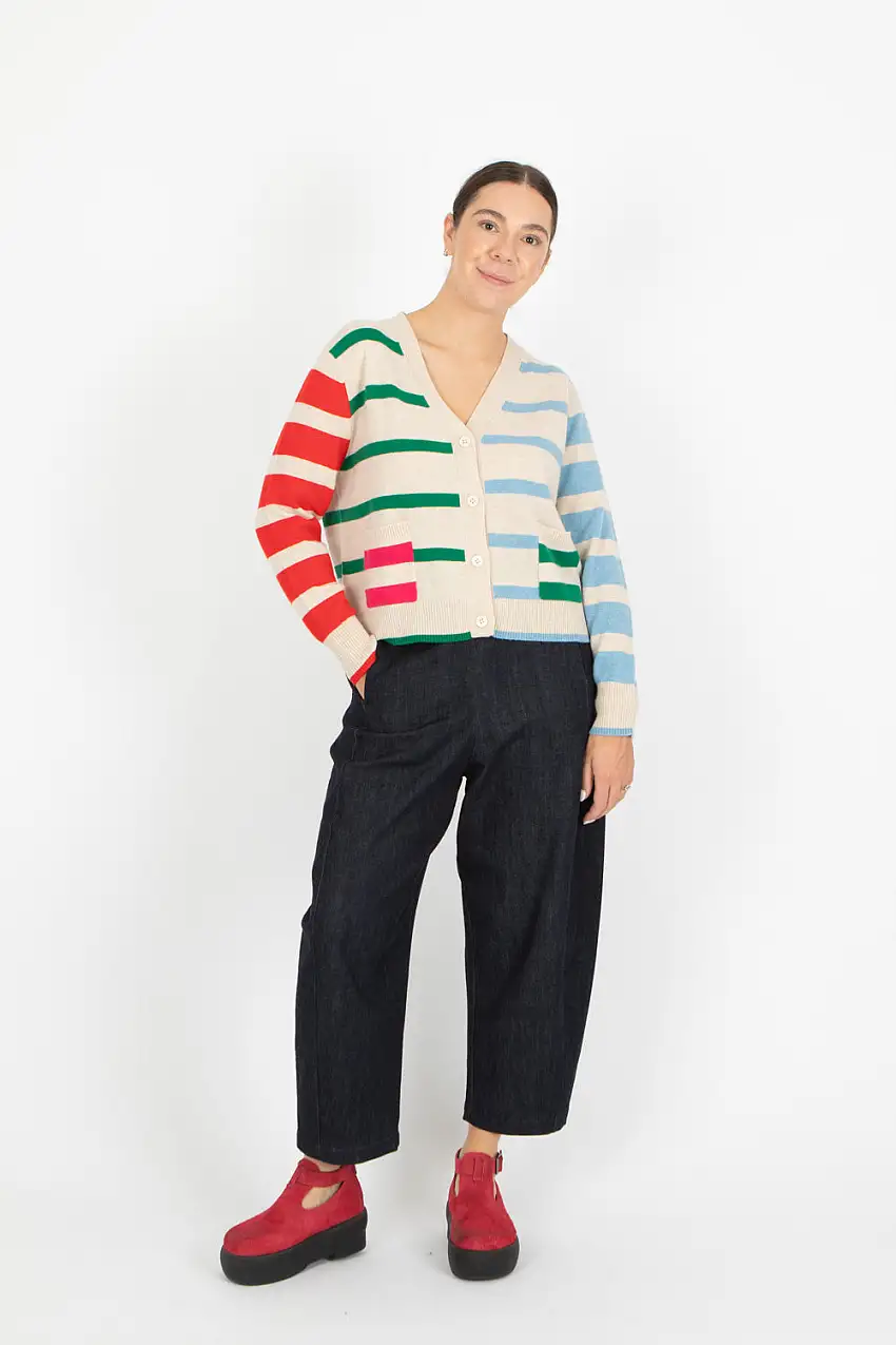 Estheme Stripe Cardigan