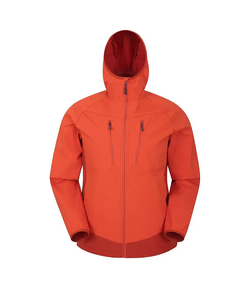Mens Ambit Lightweight Soft Shell Jacket Orange Mountain Warehouse