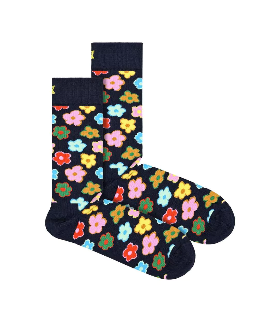 1 Pack Mens & Ladies Cotton Flower Design Socks