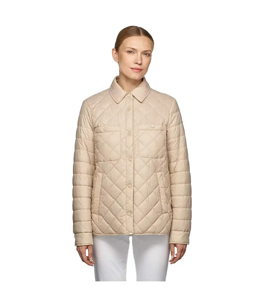 Womens/ladies Amabel Shirt Jacket Oxford Tan Geox