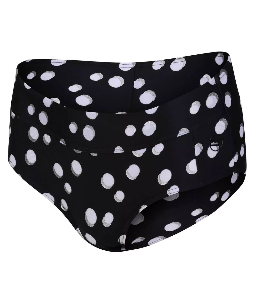 Womens/ladies Paloma Spotted Bikini Bottoms Black White Regatta