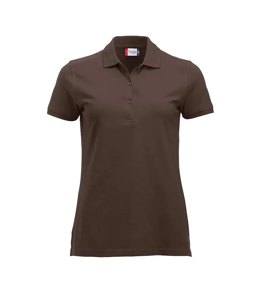 Womens/ladies Marion Polo Shirt Dark Mocha Clique
