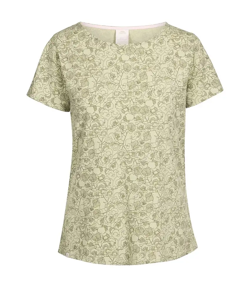 Womens/ladies Simona Leaves Top Light Sage Trespass