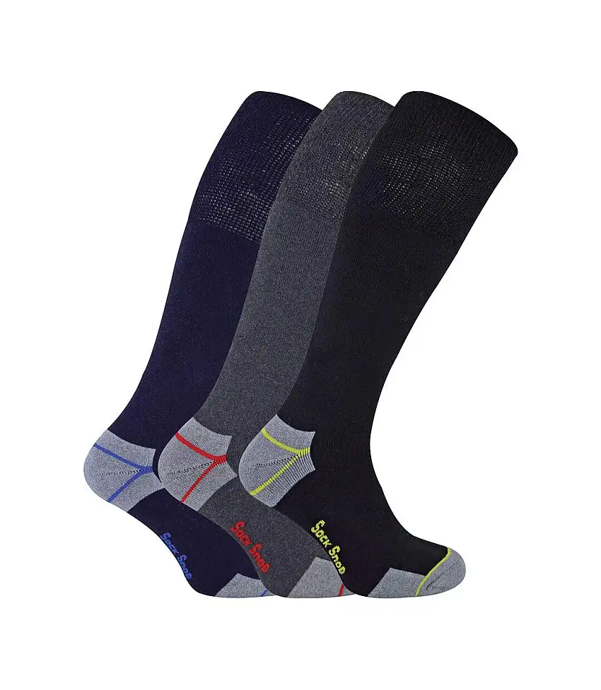 3 Pairs Mens Long Knee High Work Socks