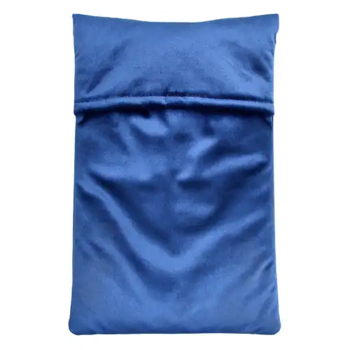 Marine Blue Plain Velvet 2L Hot Water Bottle