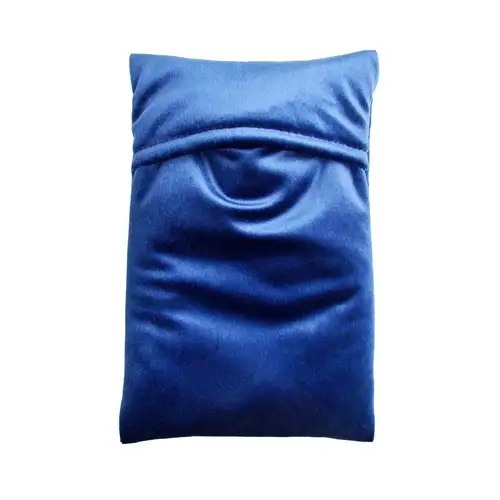Marine Blue Plain Velvet 0.5L Mini Hot Water Bottle
