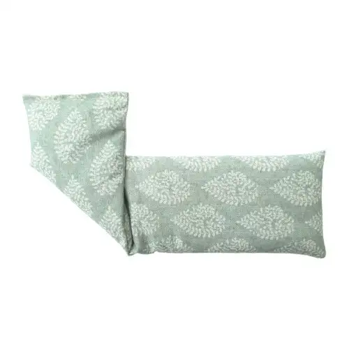 Green Fern Cotton Linen Wheat Bag: Lavender/Unscented