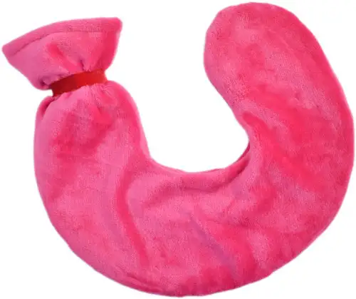 Fuschia Fleece Curved Hot Water Bottle