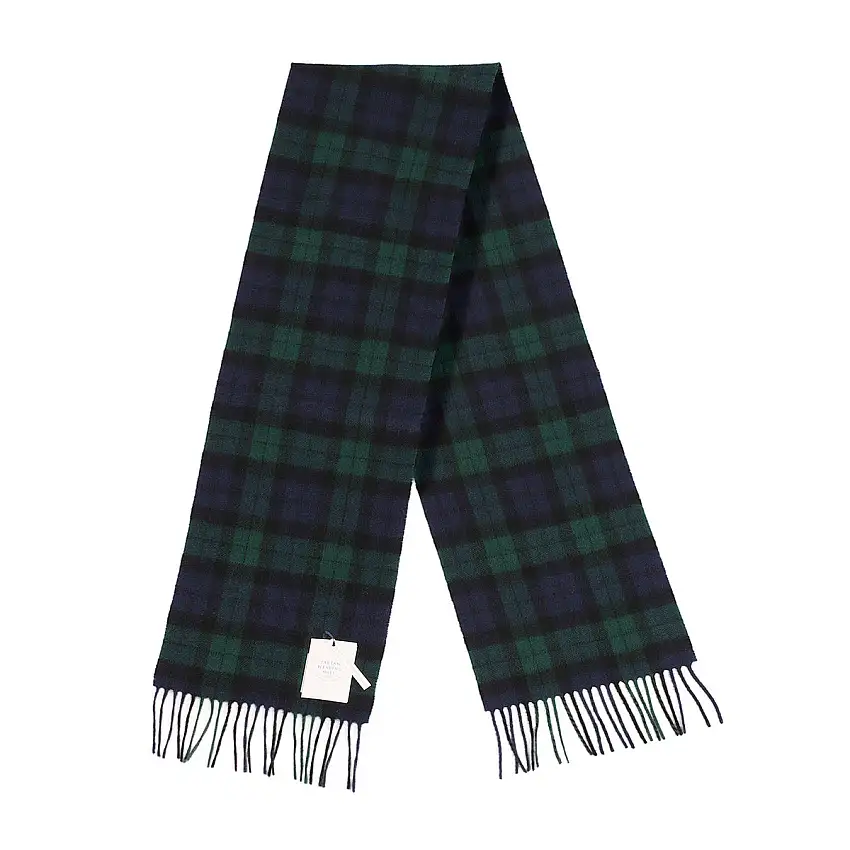 100% Cashmere Scarf Made In Scotland Black Watch