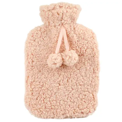Pink Teddy Fleece 2L Hot Water Bottle