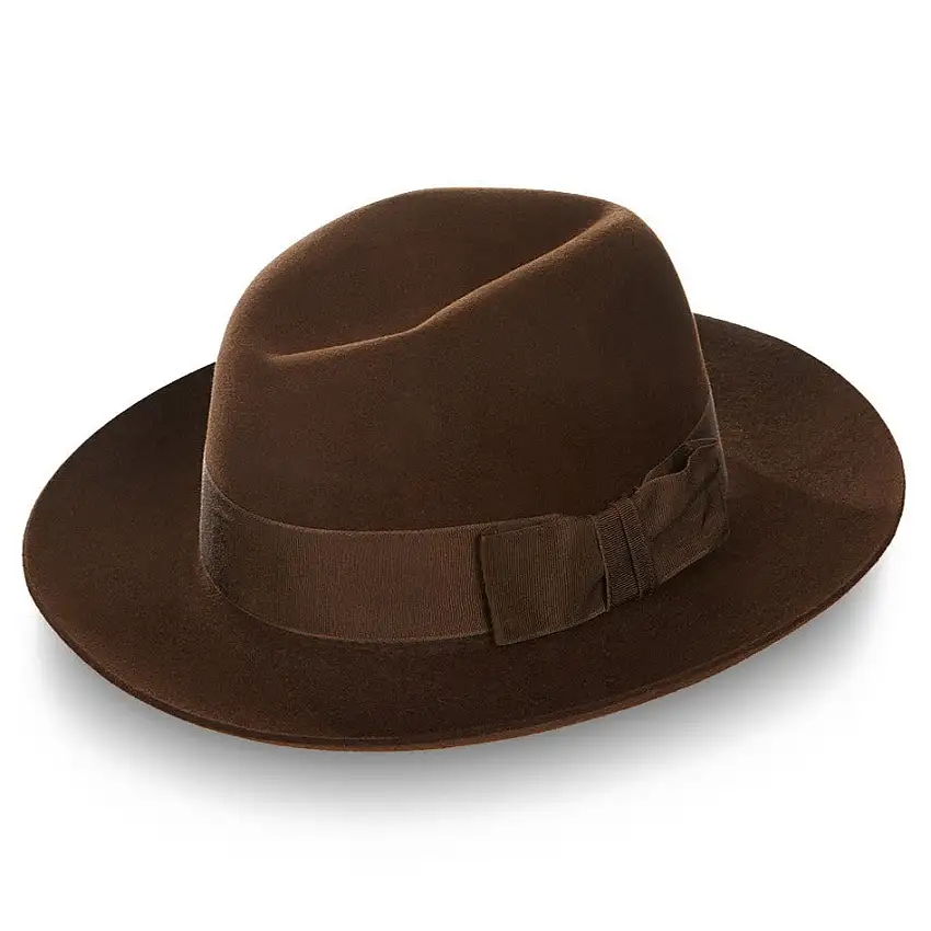 Harper Brown Felt Fedora Hat