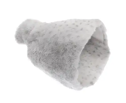 Snow Leopard Faux Fur Hot Water Bottle Foot Warmer