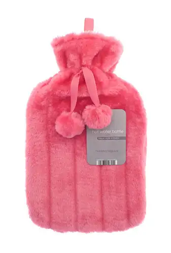 Guava Faux Fur 2L Hot Water Bottle