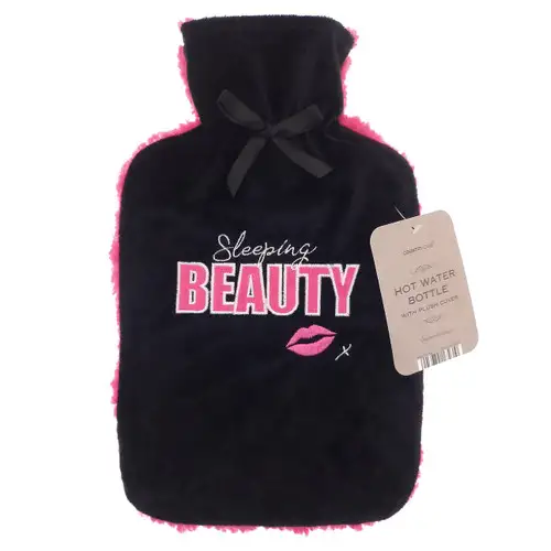 Sleeping Beauty Sherpa Back Fleece 2L Hot Water Bottle