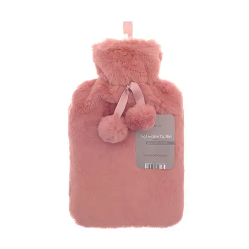Pink Sherbet Luxe Faux Fur 2L Hot Water Bottle