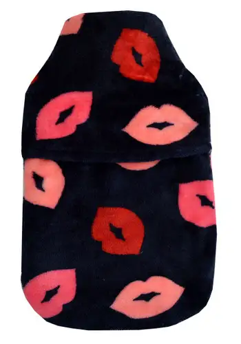 Lips & Kisses Fleece 2L Hot Water Bottle