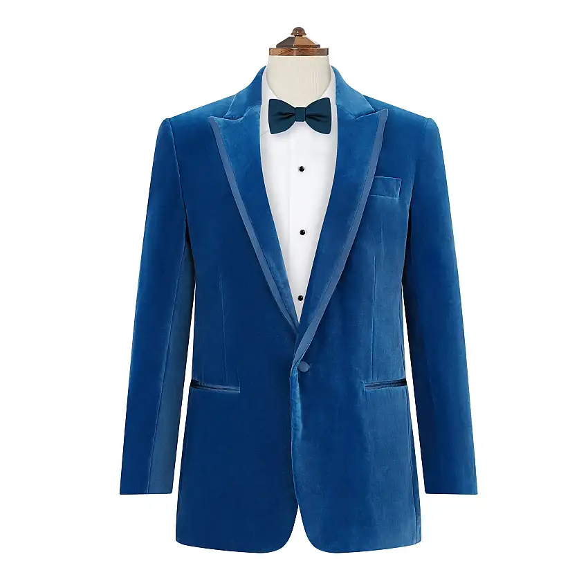 Balinteer Blue Velvet Jacket