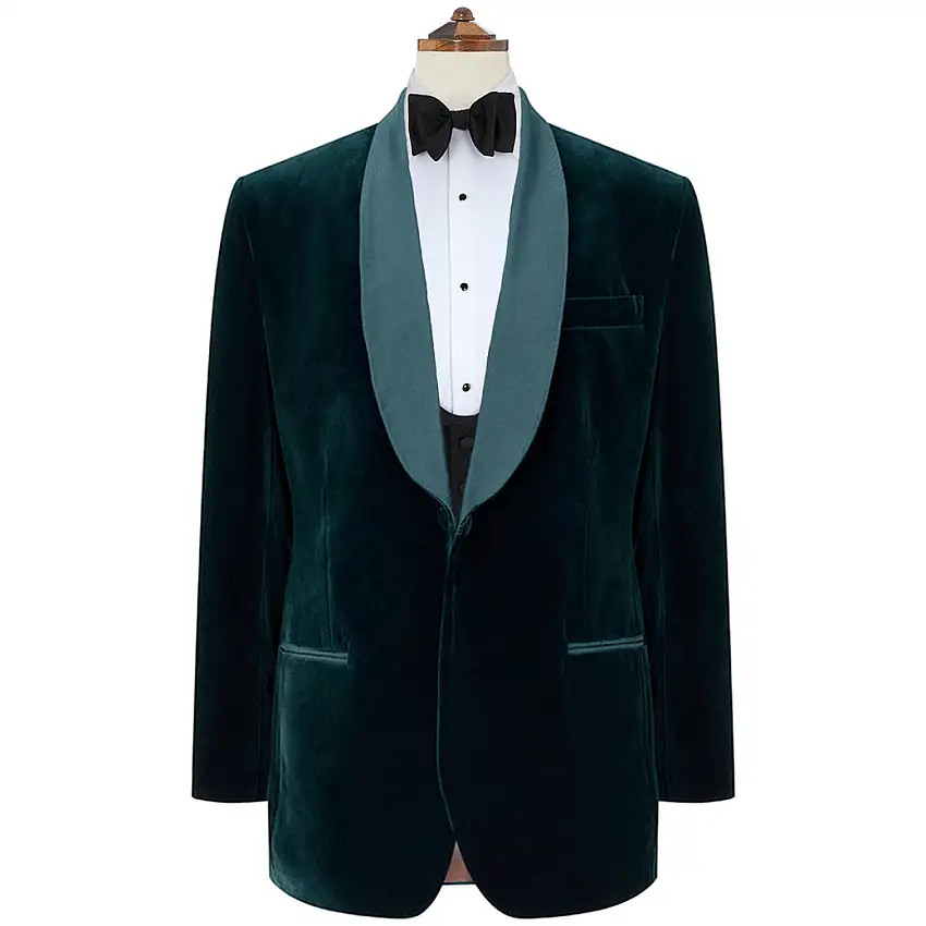 Dumont Teal Velvet Jacket