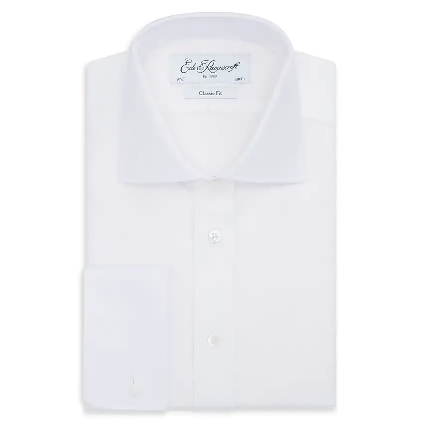 Angus White Fine Twill Shirt