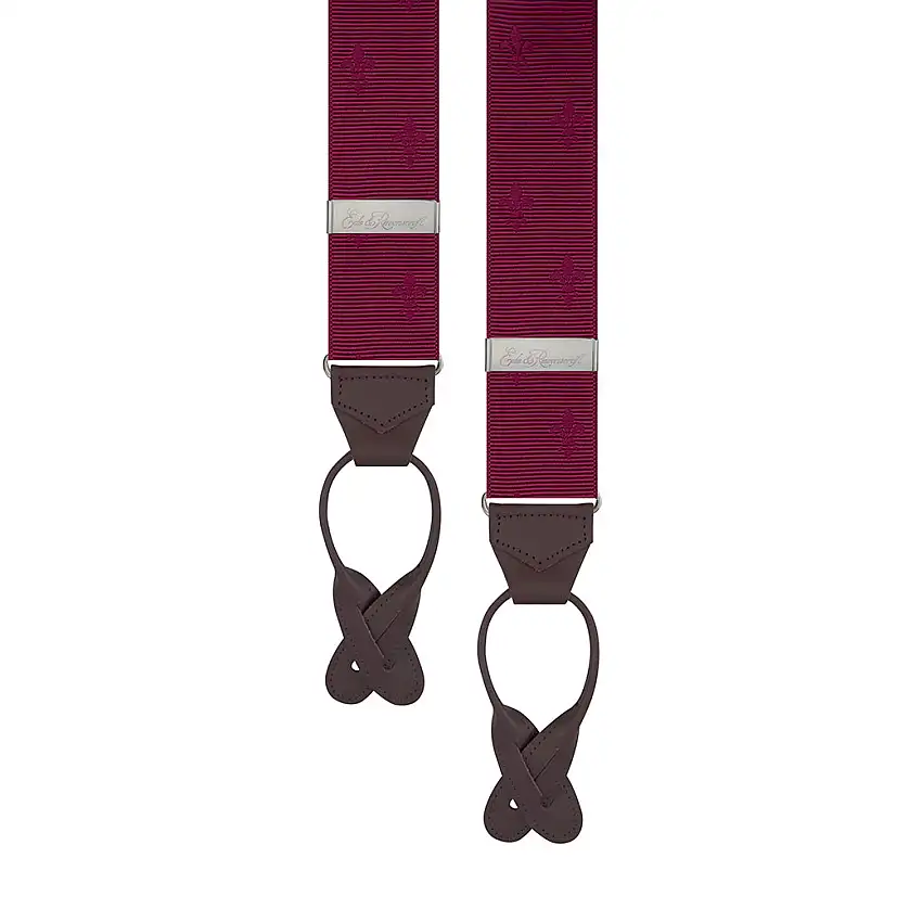Wine Fleur De Lys Braces