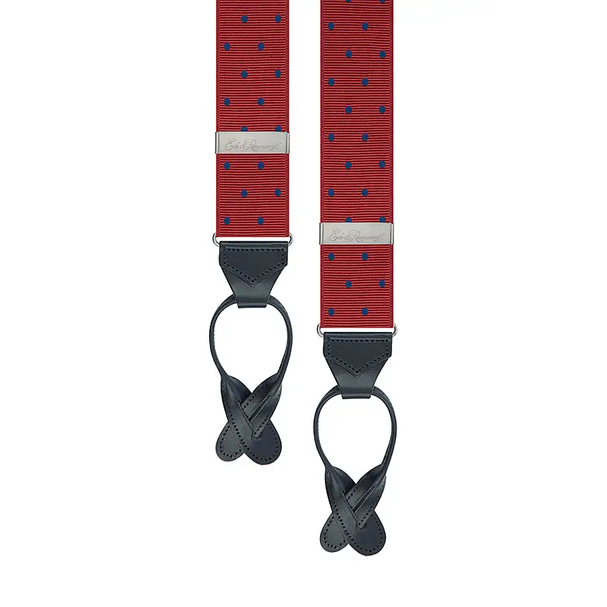 Red and Navy Webbed Spot Braces