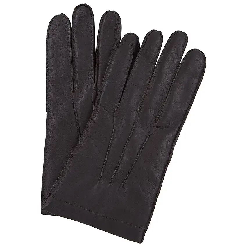 Brown Touchscreen Hairsheep Leather Gloves