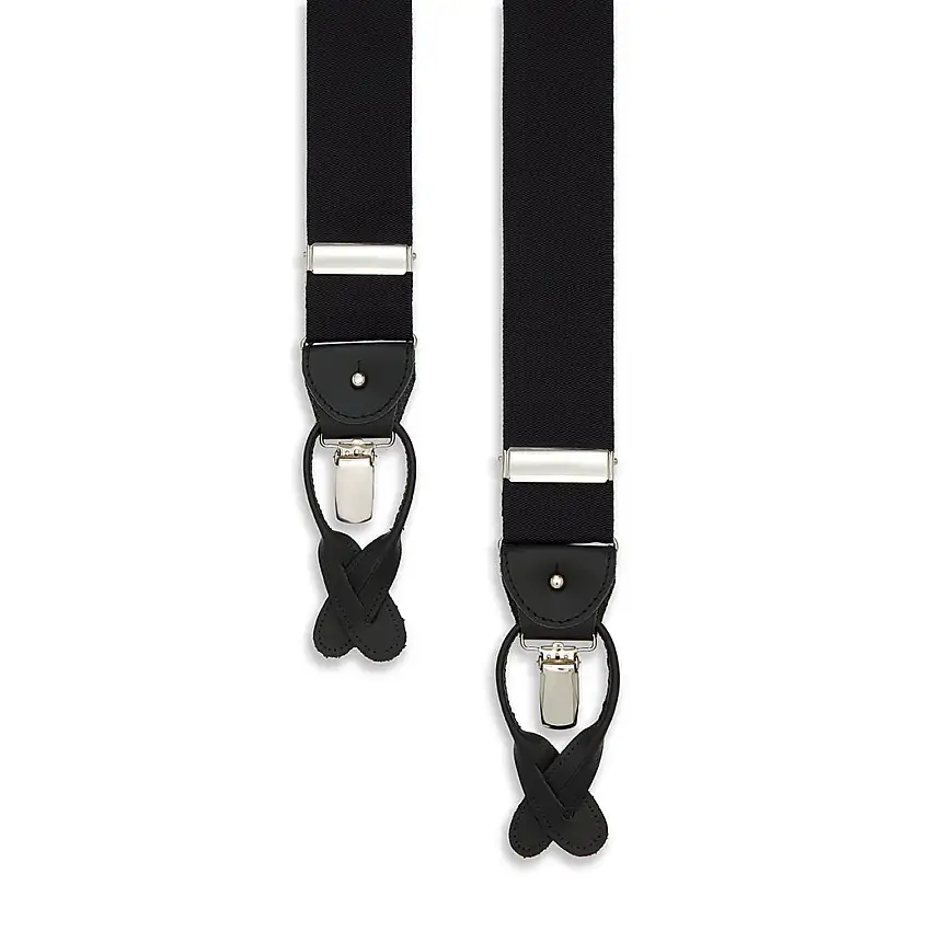 Black Barathea Elastic Combination End Braces
