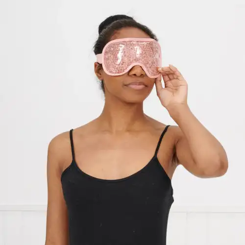 Pink Cold Therapy Gel Beads Eye Mask