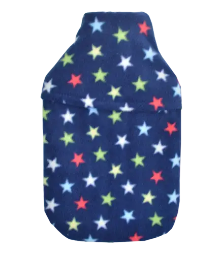 Navy Multi Stars Fleece 2L Hot Water Bottle