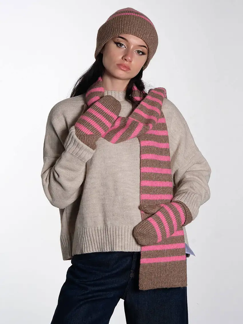 Nudaria Knitted Scarf - Sesame