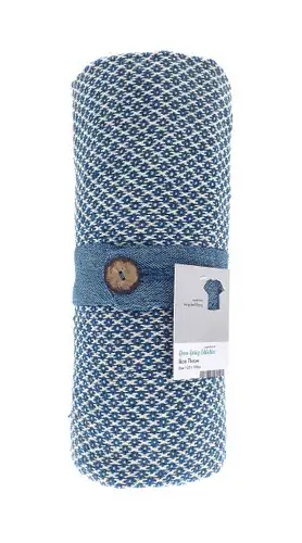 Ikon Blue Recycled Fibre Throw 125x150cm