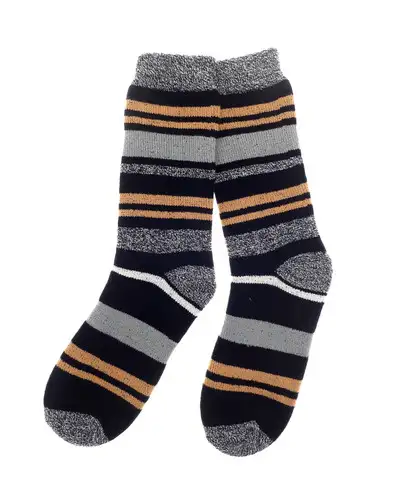 Tan Stripe Therma Feet Extra Warm Thermal Socks