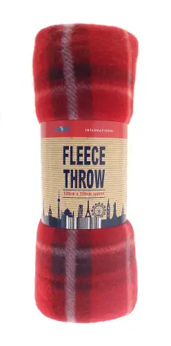 Red Tartan Fleece Picnic Blanket 120x150cm