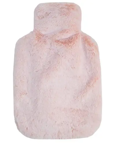 Rose Pink Thick Faux Fur 2L Hot Water Bottle