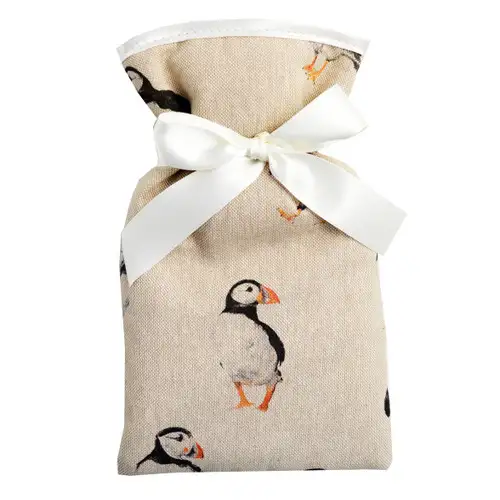 Puffins Cotton Mini 0.5L Hot Water Bottle