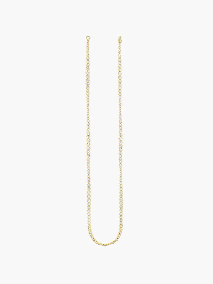 18k Gold Tennis Necklace - No. 15031