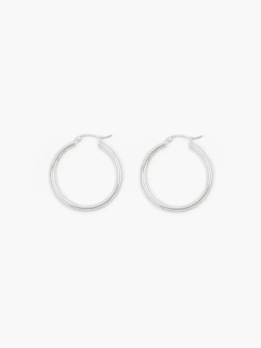 Classic Silver Hoops - No.12101