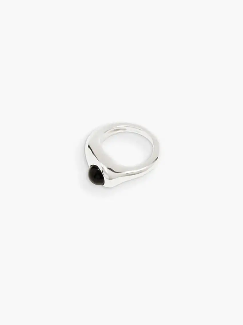 Dualism Black Onyx Ring - Silver