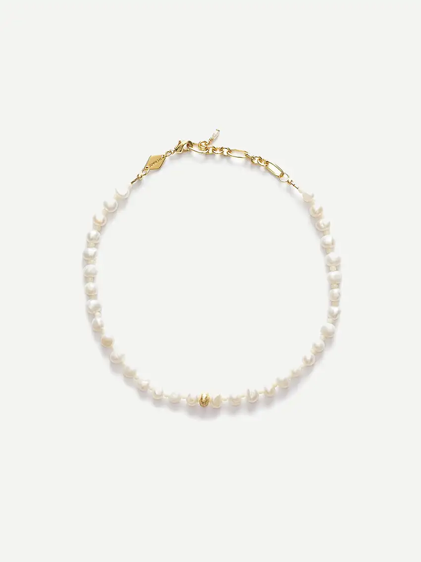 Stellar Pearly Anklet - Gold